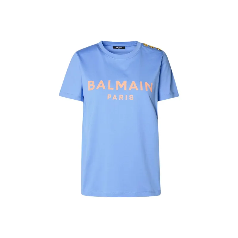 BALMAIN T Shirts Women's Blue-0