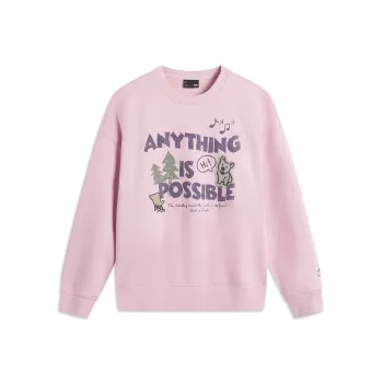 LiNing Sports Fashion Collection Sweatshirt Women's Sheer Pink