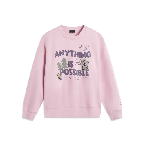LiNing Sports Fashion Collection Sweatshirt Women's Sheer Pink