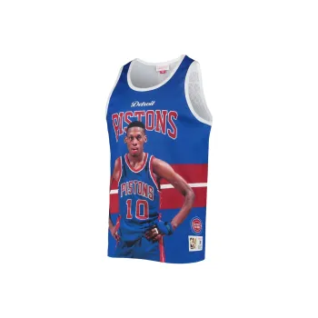 NBA x Mitchell & Ness Detroit Pistons Dennis Rodman Basketball Jerseys Men's Blue