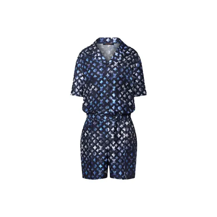LOUIS VUITTON Mahina Monogram Short Sleeved Playsuit-0