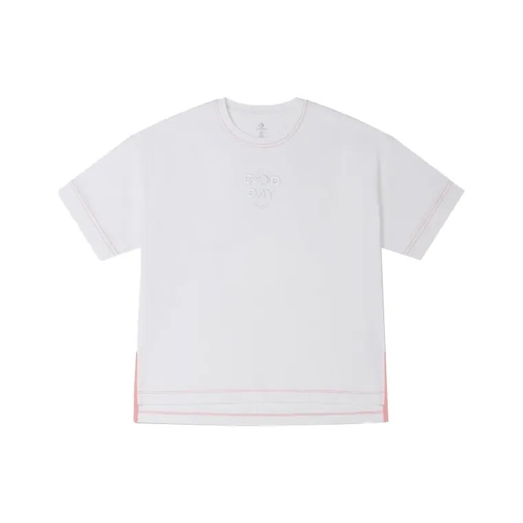Converse Showcasing Series SS23 Drop Shoulder Sleeve T Shirt Women's White-0