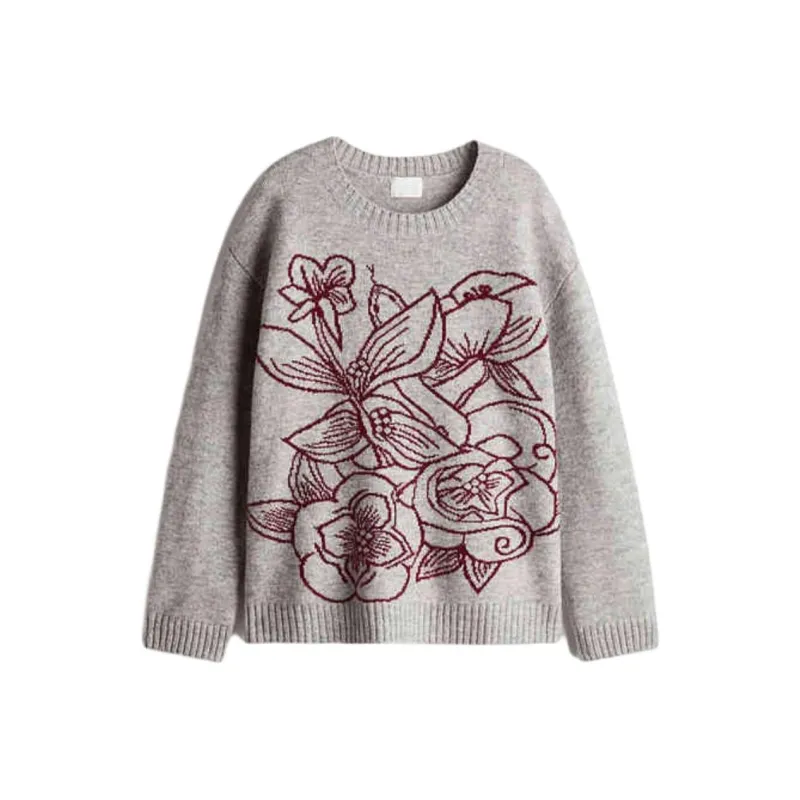H&M New Year Sweaters Women's Mixed Light Gray-0