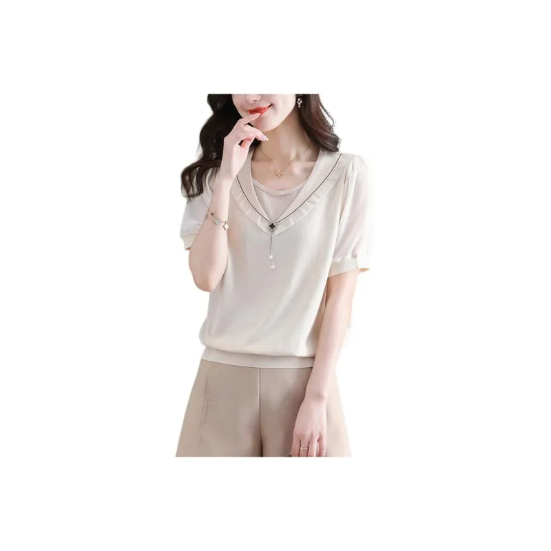 Korean Style Regular T Shirt Women's-3