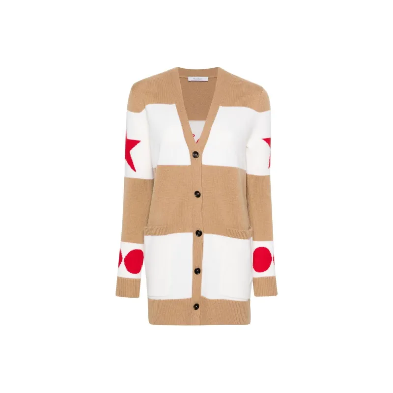 MaxMara V Neck Long Sleeved Cardigan-0