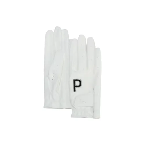 PUMA Polyester, Polyurethane, Synthetic Leather Sports Gloves Women's White