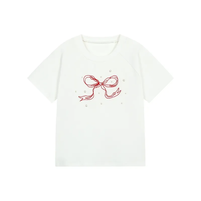 AooRaa T Shirts Women's White-0