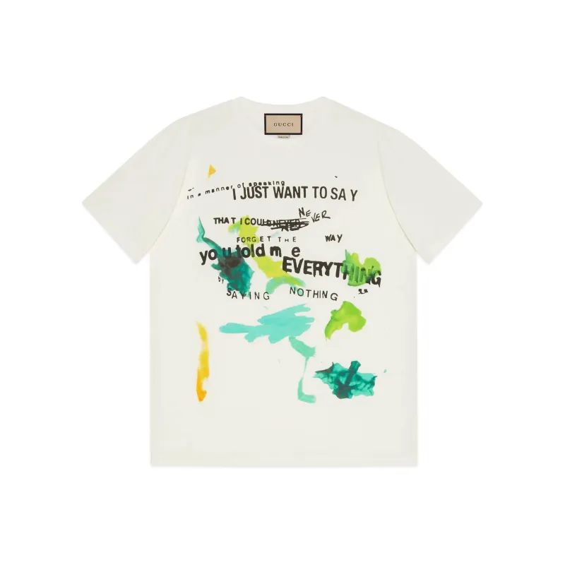 GUCCI Raglan Sleeve T Shirt Women's Ecru-0