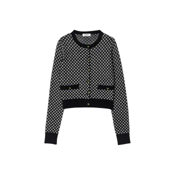 Sandro Shepherd checked Cardigan