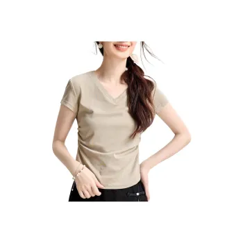 Fele.d T Shirts Women's Khaki