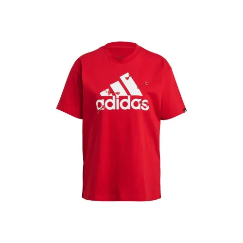 Adidas SS24 Set in Sleeve T Shirt Women's Red