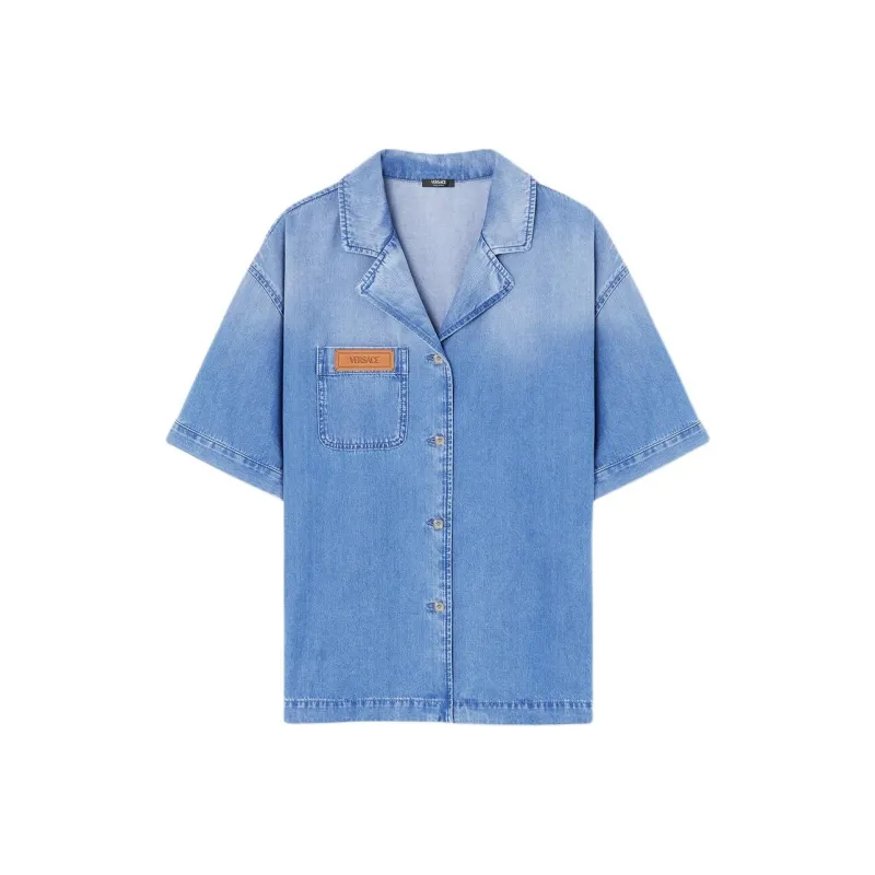 VERSACE Denim Shirt 'Medium Blue'-0