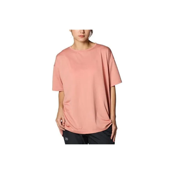 Under Armour Drop Shoulder Sleeve T Shirt Women's Canyon Pink-0