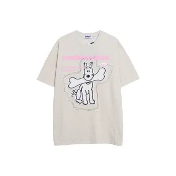 Vine Color Drop Shoulder Sleeve T Shirt Women's