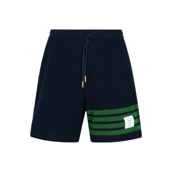 THOM BROWNE 4 Bar Striped Drawstring Track Shorts