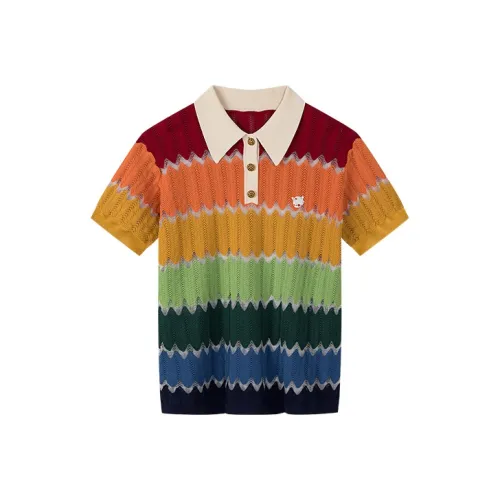 UOOYAA Dad'S Polo Shirt Collection Knitwear Women's Multicolor