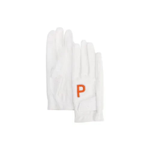 PUMA Polyester, Polyurethane, Synthetic Leather Sports Gloves Women's Orange