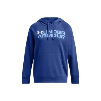 Under Armour Rival FleeceWordmark UA Hoodie Sweatshirt Women's Tech Blue