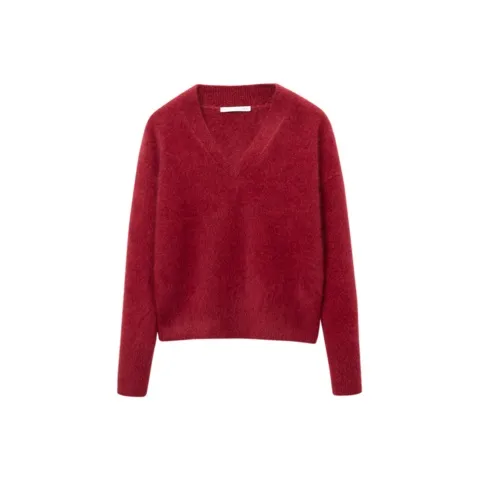 OVV Knitwear Women's Red Solid Color 02-0
