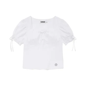 Kirsh SS24 Puff Sleeve T Shirt Women's White