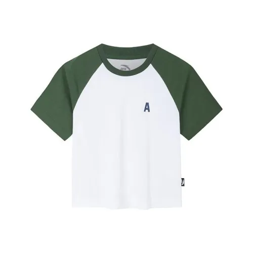 Anta Life Collection Raglan Sleeve T Shirt Women's Pure White/Wand Green