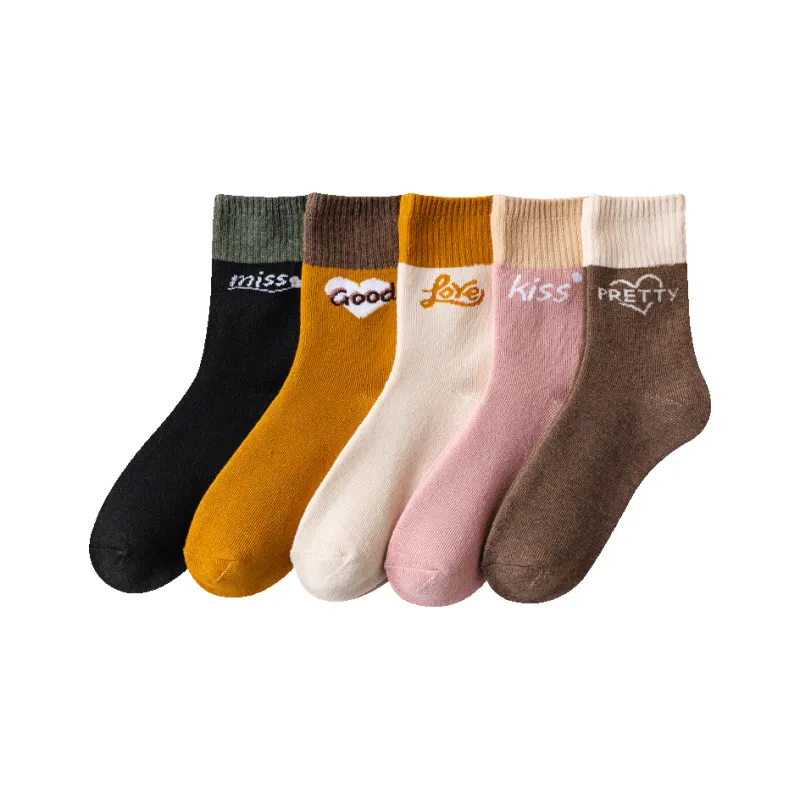 H YXIANG Mid Calf Socks Men's 5 Pack Mixed Color-1