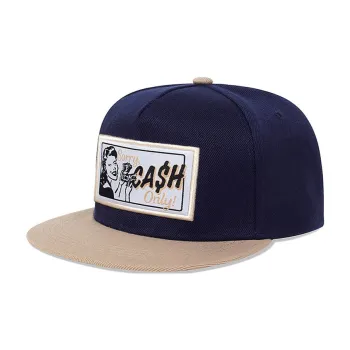 NOMK Cotton Baseball Caps Unisex Navy Blue/Black