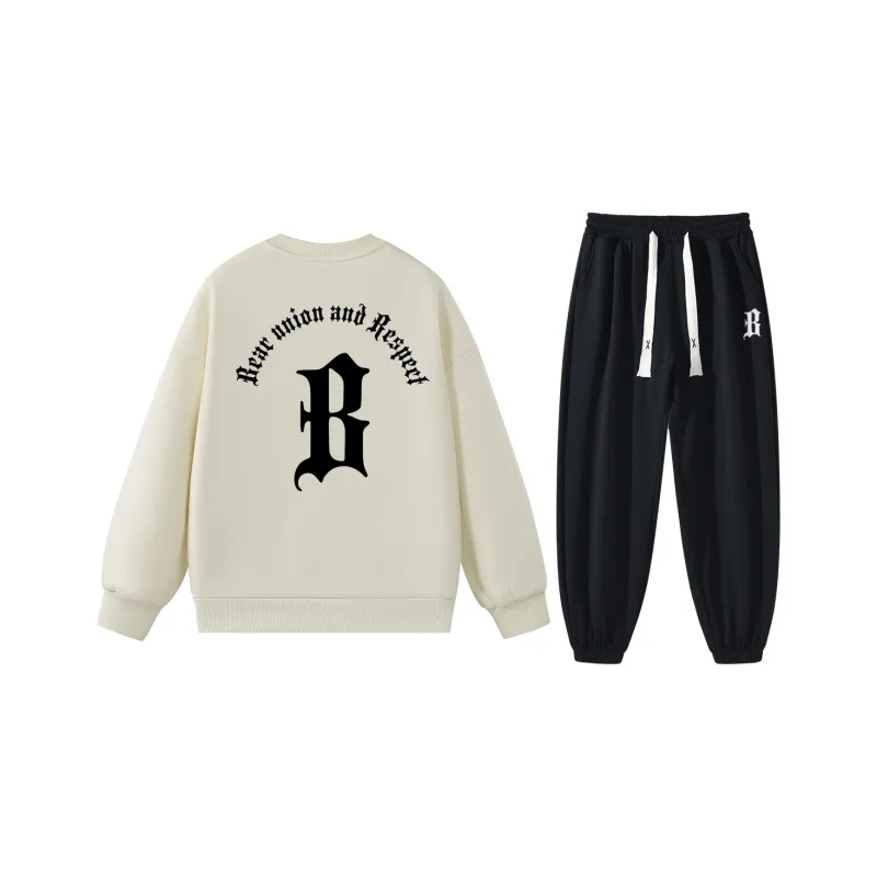 BEAR UNION Sweatshirt Set Fall Unisex-15