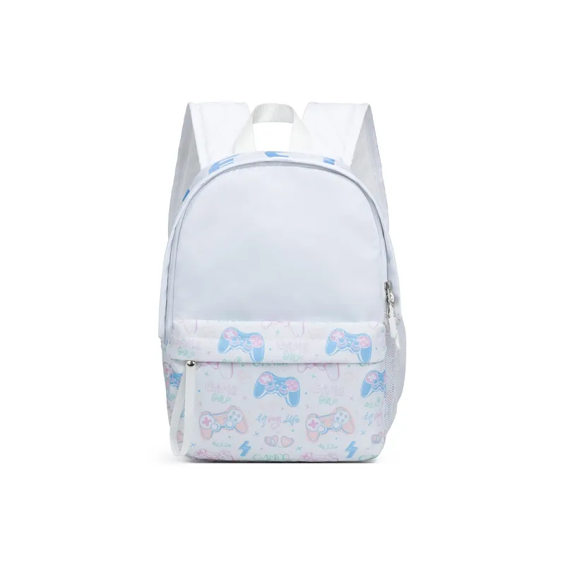 LOVERPUSS Fabric Backpack Regular Unisex Game White-2