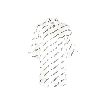 Vetements Monogram Fluid Shirt 'White/Black'