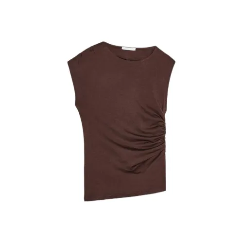 ZARA T Shirts Women's Chocolate