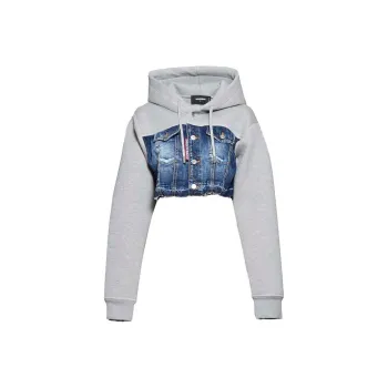 DSQUARED 2 Distressed Layered Design Hoodie