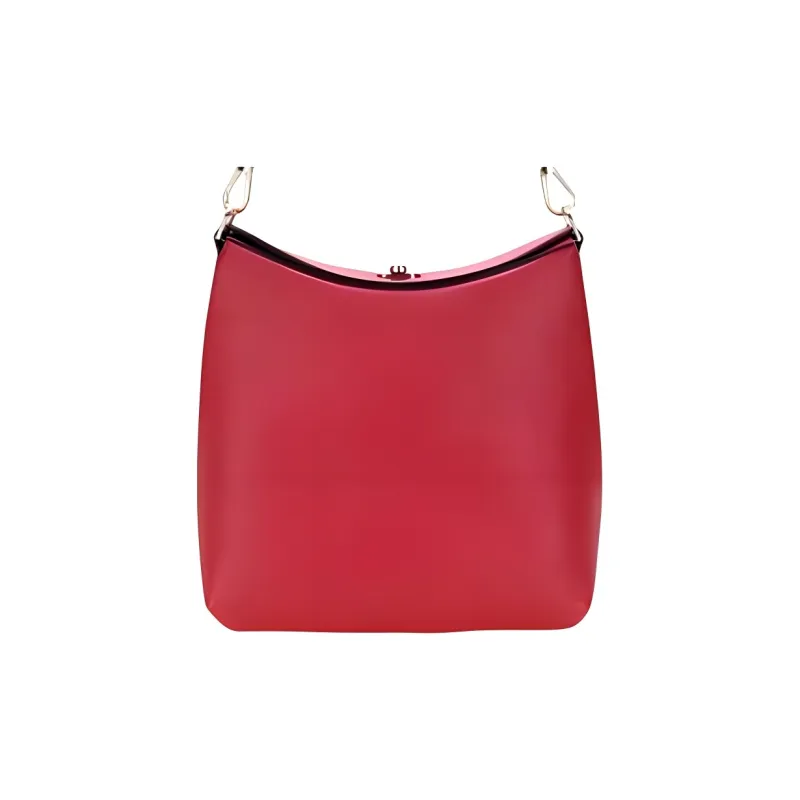 Furla Cow Leather Hobo Bag Shoulder Bag Medium Size Women's Red-1