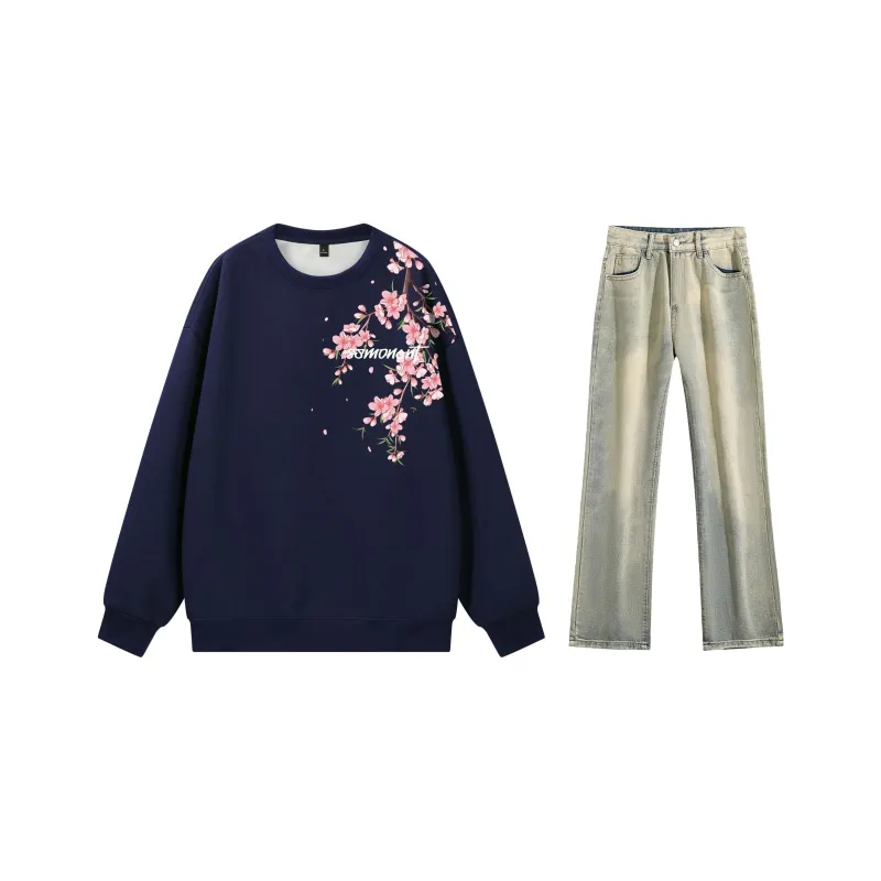 SUNSETMONENT Sweatshirt Set Unisex-34
