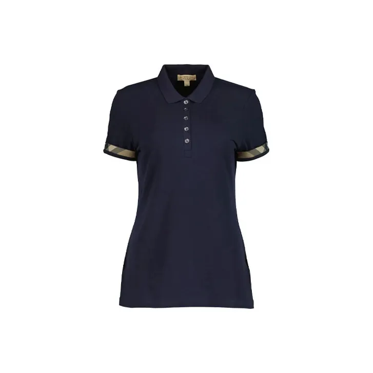 Burberry Polo Shirt Women's Navy Blue-0