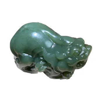 BUDOUXIAOAI Hetian Jade Handheld Piece Green Jade Unisex
