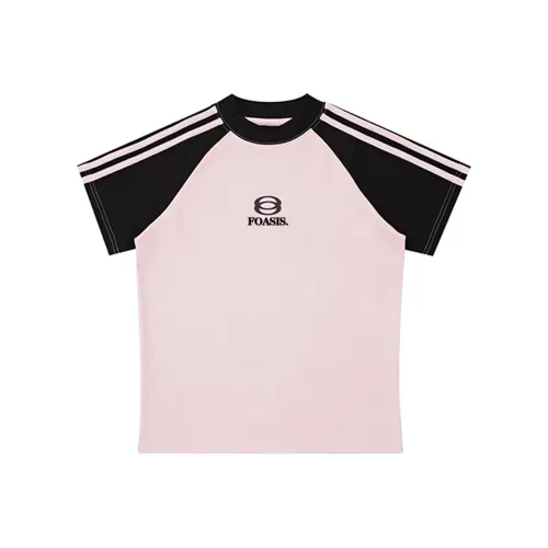 FOASIS Drop Shoulder Sleeve T Shirt Women's Pink
