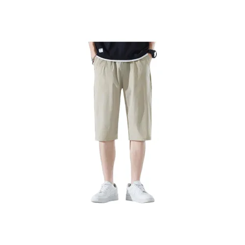 Tonlion Casual Shorts Men Light Khaki