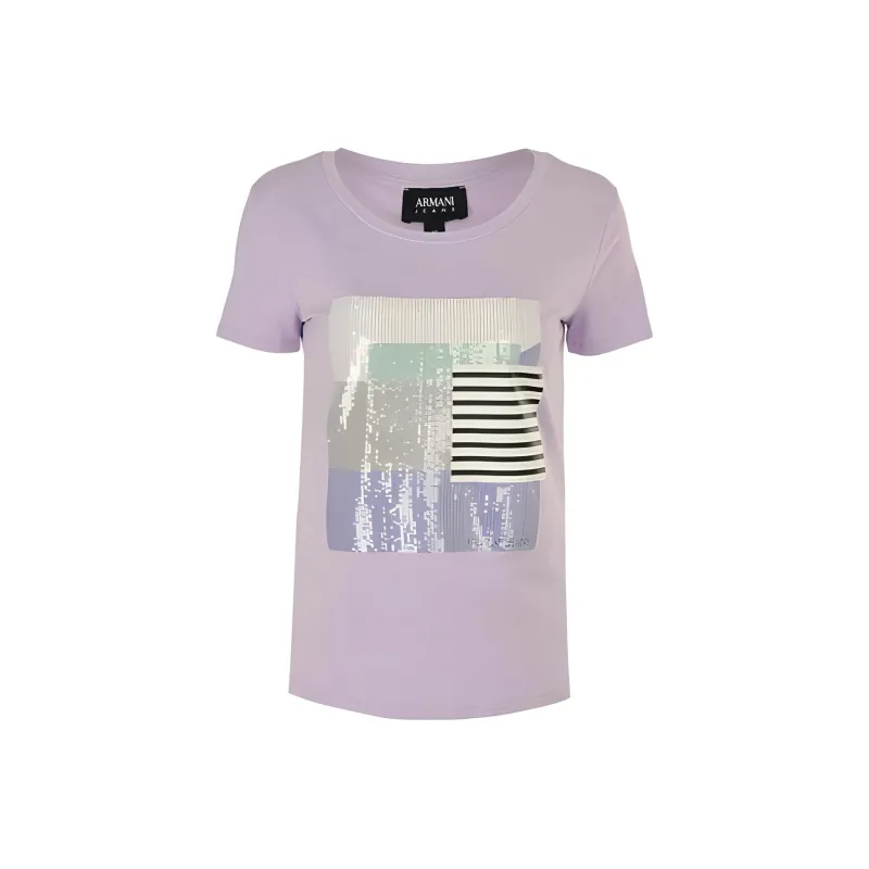 ARMANI JEANS T Shirts Women's Purple-0