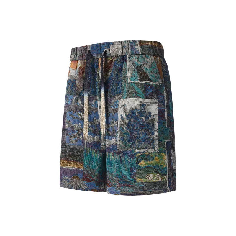 UPZCY Casual Shorts Unisex Sri Lanka Blue-26