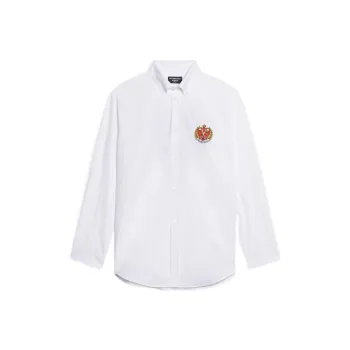 Balenciaga Long Sleeve Large Fit Shirt 'White'