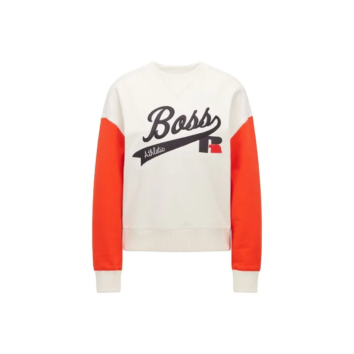 HUGO BOSS x Russell Athletic Sweatshirt Women's White-0