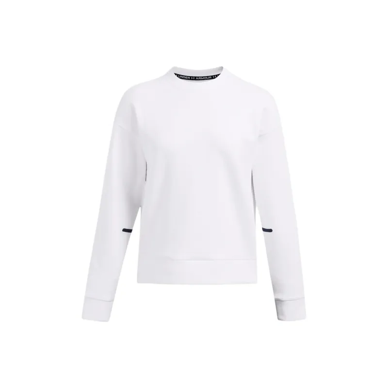 Under Armour Unstoppable Fleece Crew Sweatshirt Women's White-0