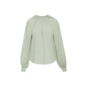 Oscar De La Renta Embellished-collar Georgette Blouse