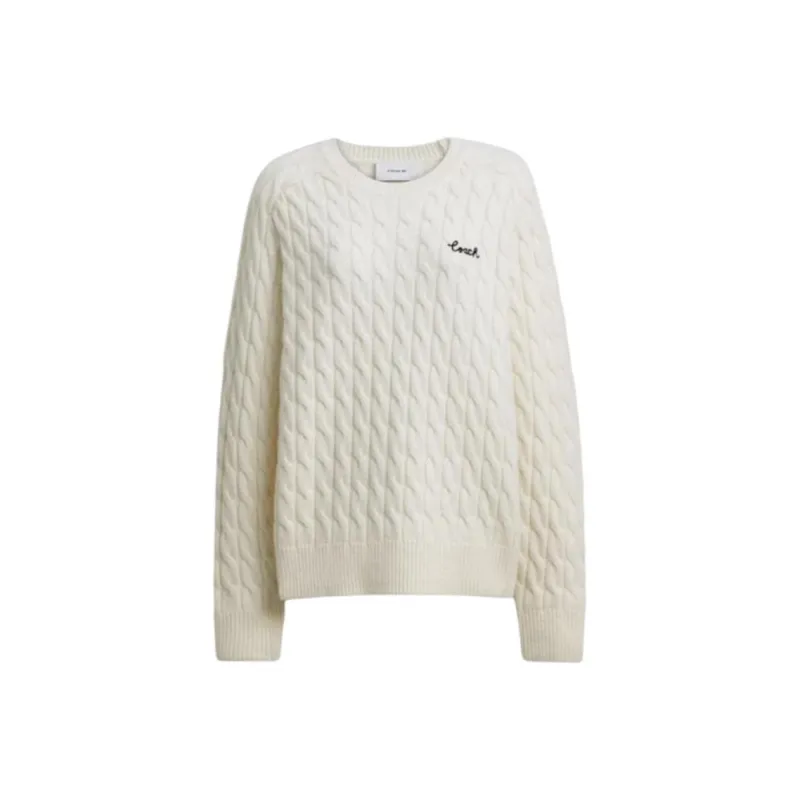 COACH FW24 Sweater Women's Ivory White-0