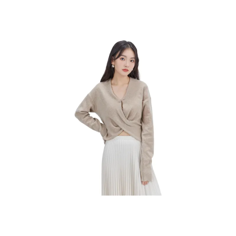 DEAR DEER PUFF Sweater Women's Light Coffee-0