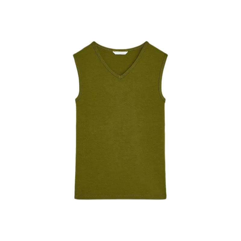 ZARA T Shirt Women's Olive Green-0