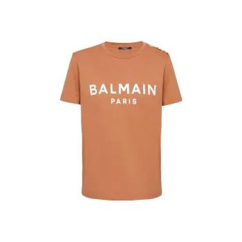 BALMAIN T Shirts Women's Light Brown