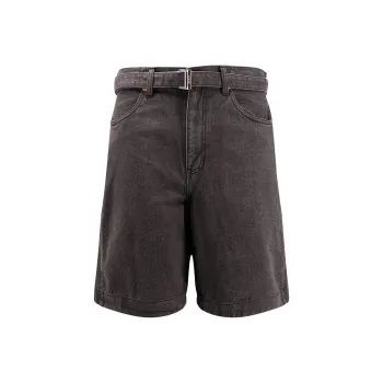 Sacai Belted Denim Bermuda Shorts