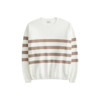 Hollister Sweater Women's White Stripes